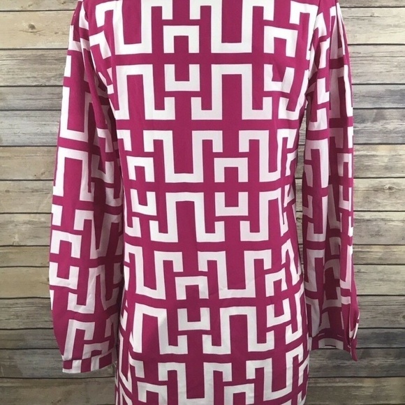 Geometric PEACH LOVE CREAM Straight Shift Dress - Picture 4 of 4